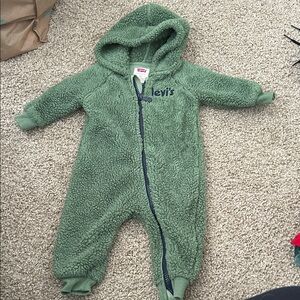 Levi's Cozy Green Baby Footie